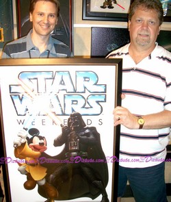 Star Wars Weekends 2011 Poster Framed Prop Casey Jones and Greg McCuullough Holding it
